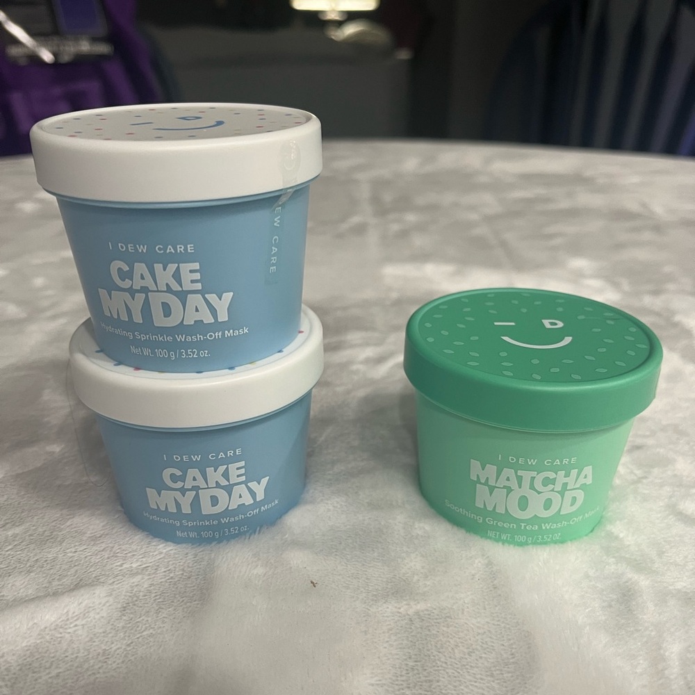 I Dew Care Cake My Day & Matcha Mood Skincare Set New Without Box